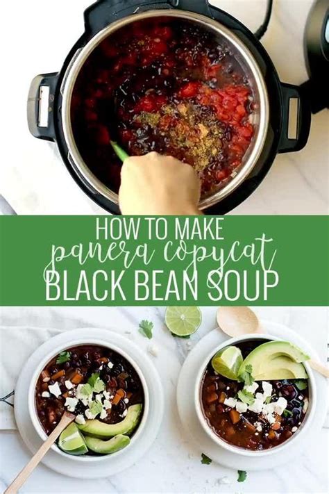 panera black bean soup recipe.